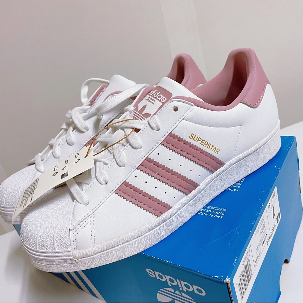 New Adidas Superstars Pink Size 7